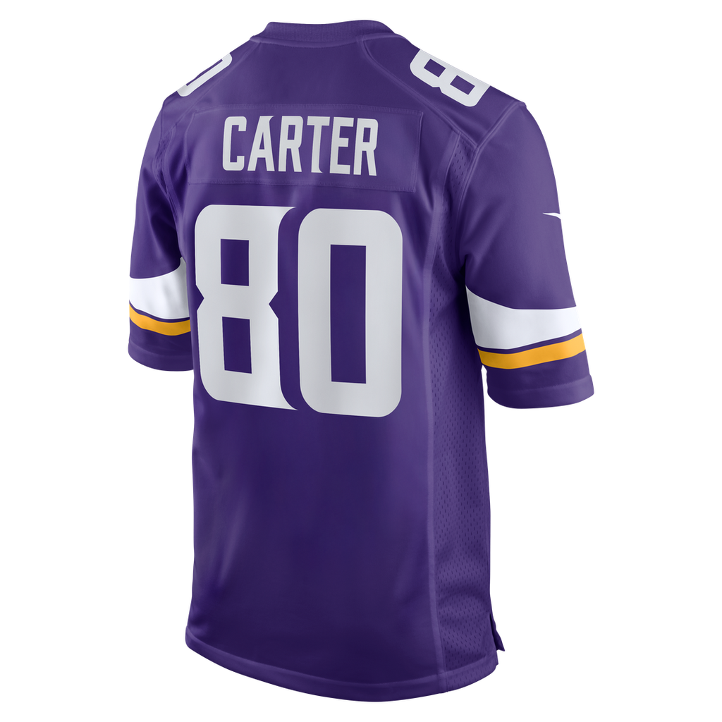 Cris Carter Minnesota Vikings Game Retired Player Jersey - Purple