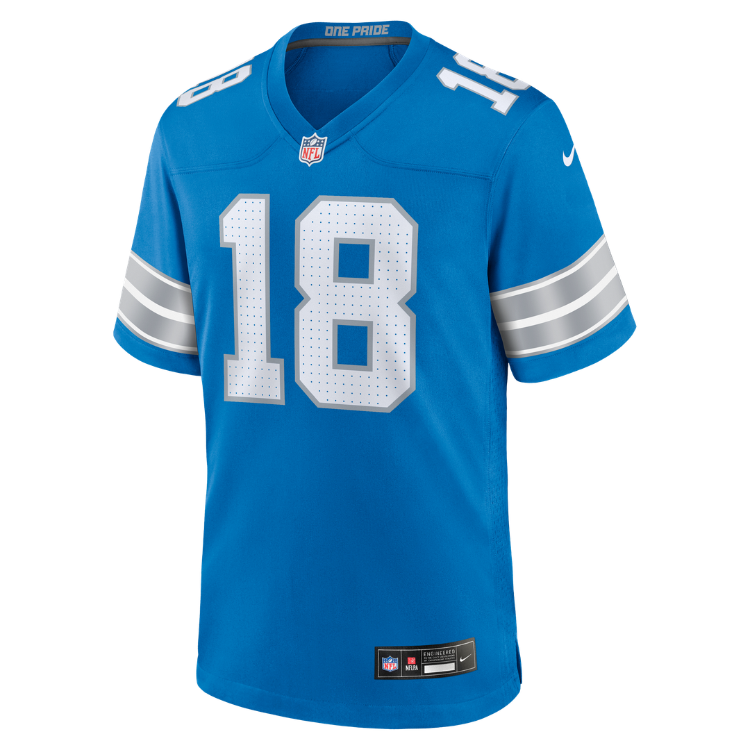 Isaac TeSlaa Detroit Lions Game Player Jersey - Blue