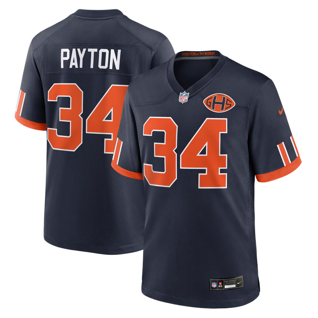 Walter Payton Chicago Bears 2026 Rivalries Collection Game Jersey - Navy
