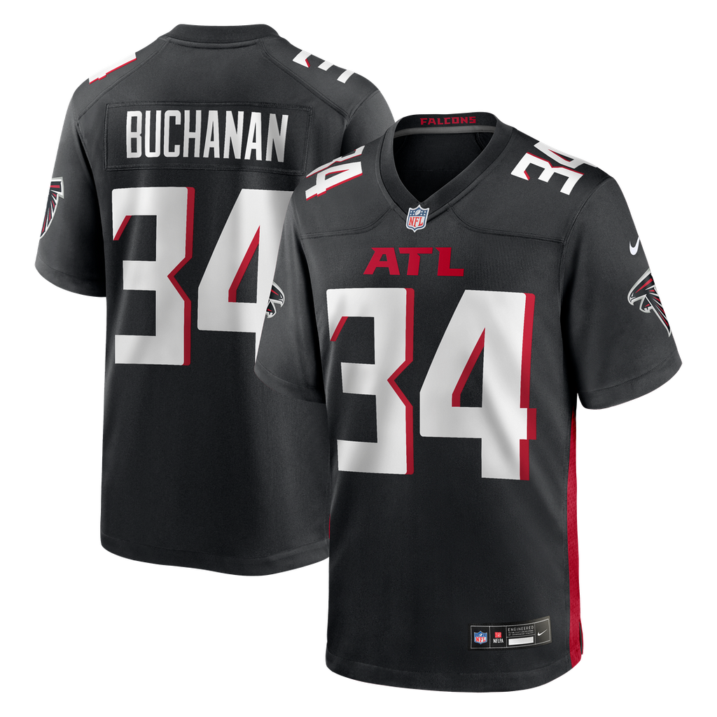 Ray Buchanan Atlanta Falcons Game Retired Player Jersey - Black