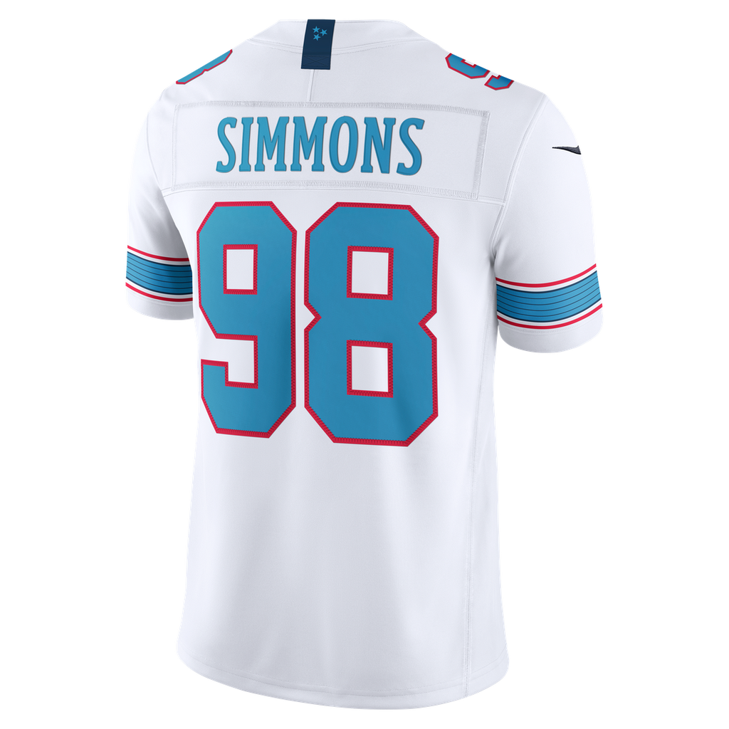 Jeffery Simmons Tennessee Titans Vapor F.U.S.E. Stitched Limited Jersey - White
