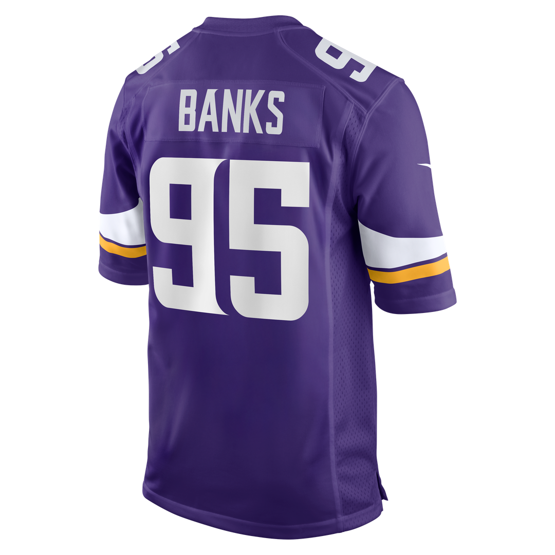 Caleb Banks Minnesota Vikings Team Game Jersey - Purple
