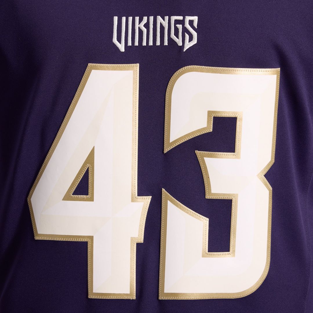 Andrew Van Ginkel Minnesota Vikings 2026 Rivalries Collection Stitched Limited Jersey - Purple