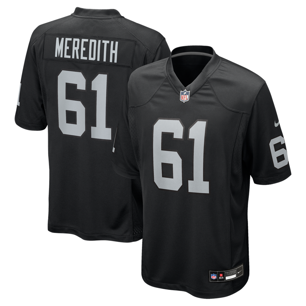 Jordan Meredith Las Vegas Raiders Game Player Jersey - Black