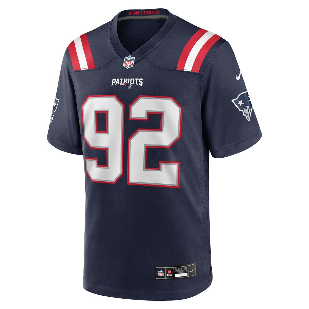 Joshua Farmer New England Patriots Team Game Jersey - Navy