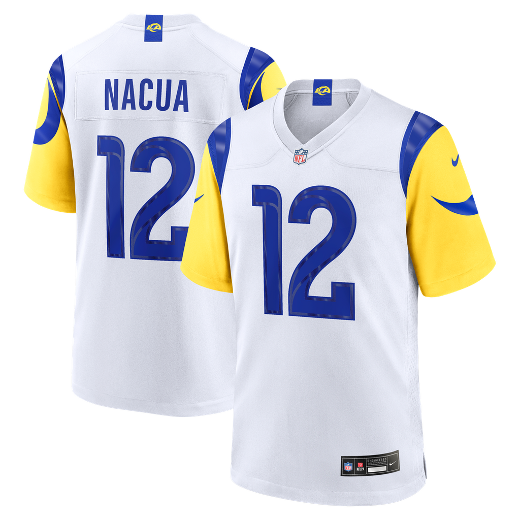 Puka Nacua Los Angeles Rams White Game Player Jersey - White