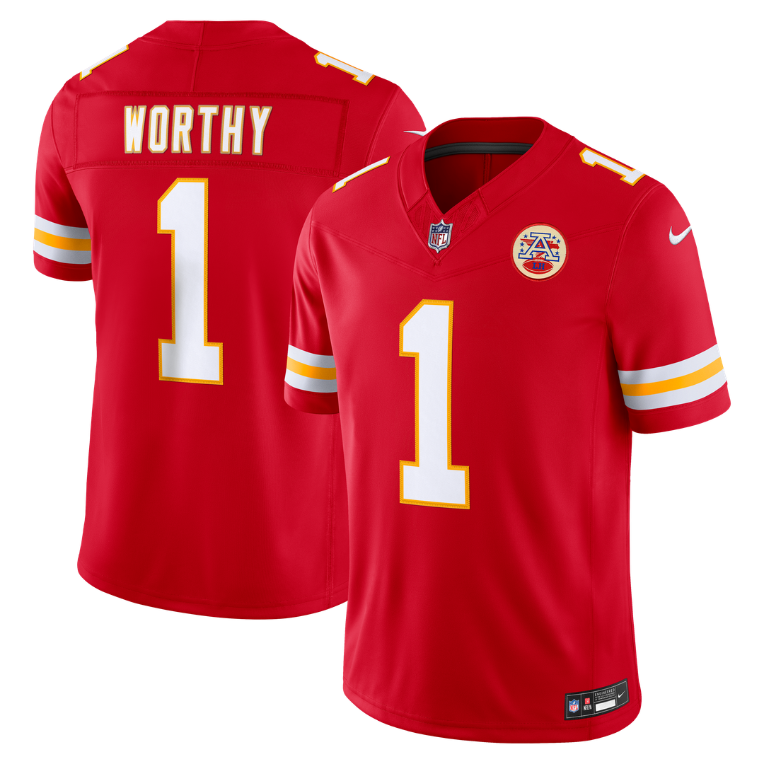 Xavier Worthy Kansas City Chiefs Team Vapor F.U.S.E. Stitched Limited Jersey - Red