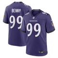 Rayshaun Benny Baltimore Ravens Team Game Jersey - Purple