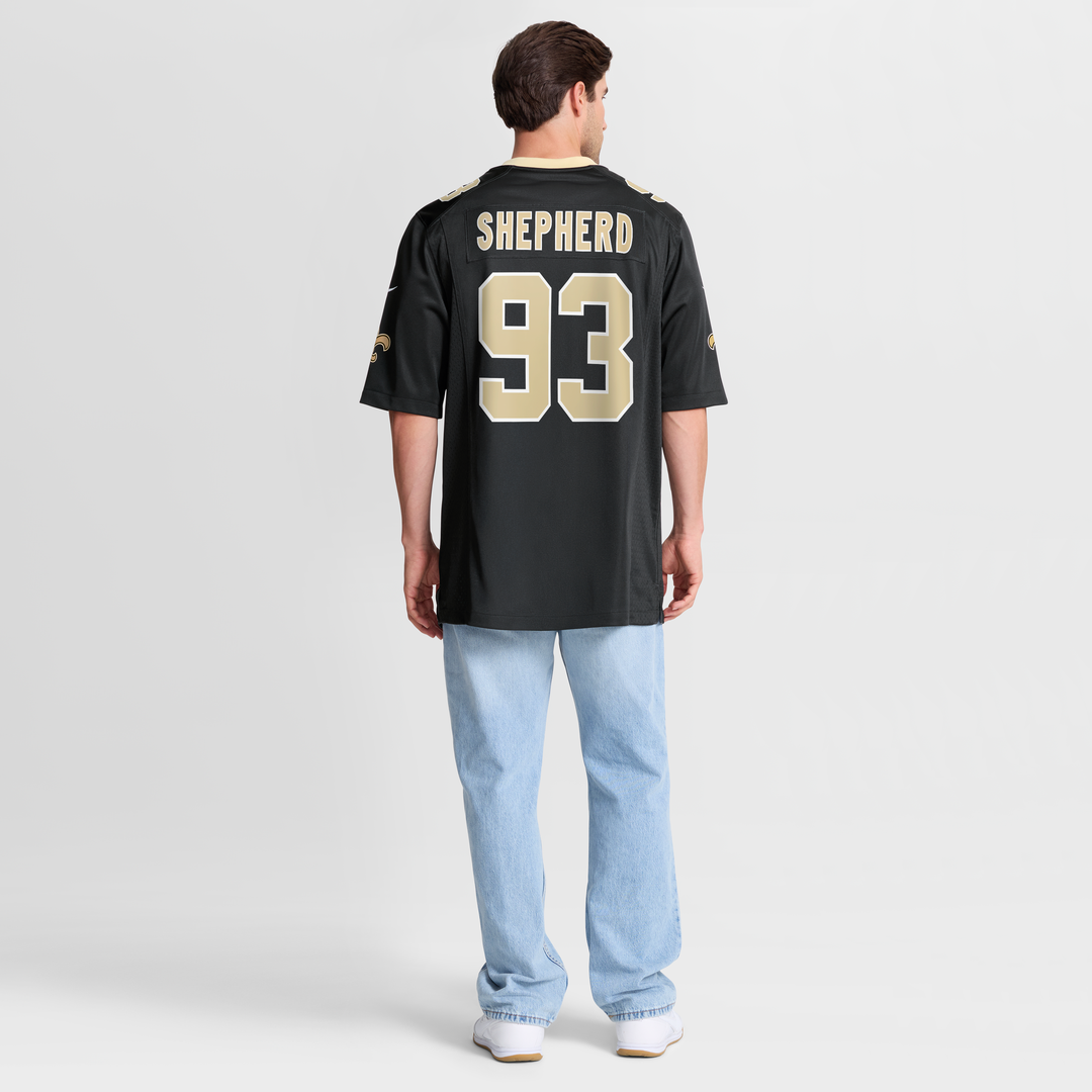 Nathan Shepherd New Orleans Saints Game Jersey - Black