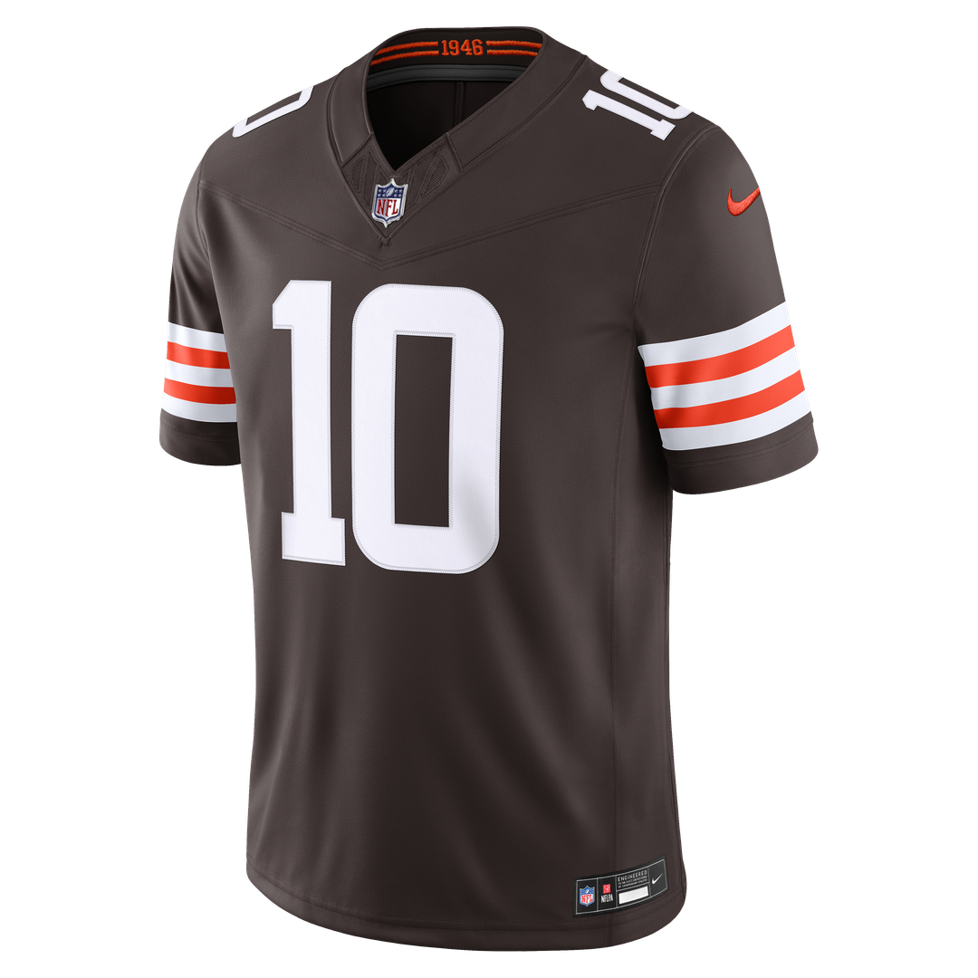 Quinshon Judkins Cleveland Browns Team Vapor F.U.S.E. Stitched Limited Jersey - Brown