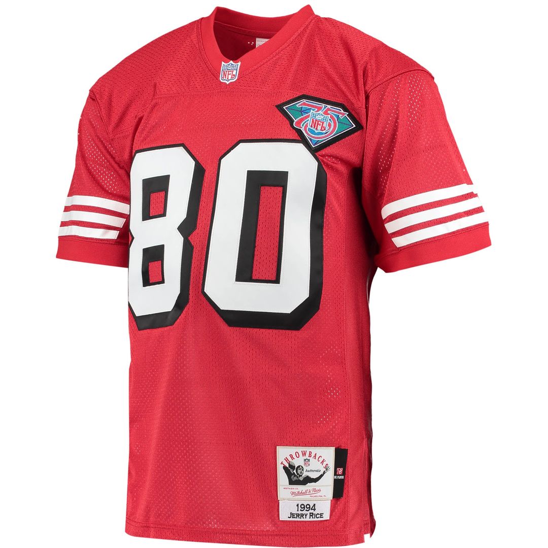 Jerry Rice San Francisco 49ers 1994 Authentic Throwback Retired Player Jersey - Scarlet