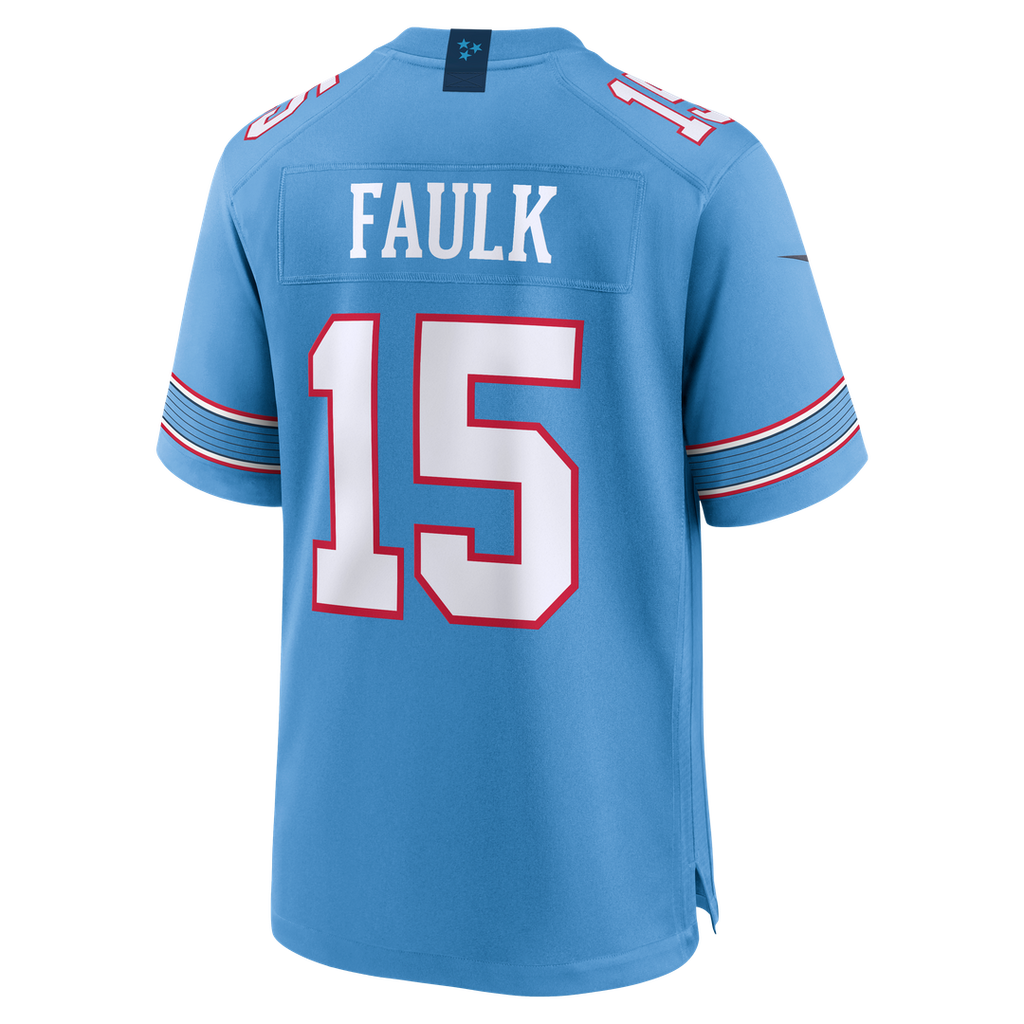 Keldric Faulk Tennessee Titans Team Game Jersey - Light Blue