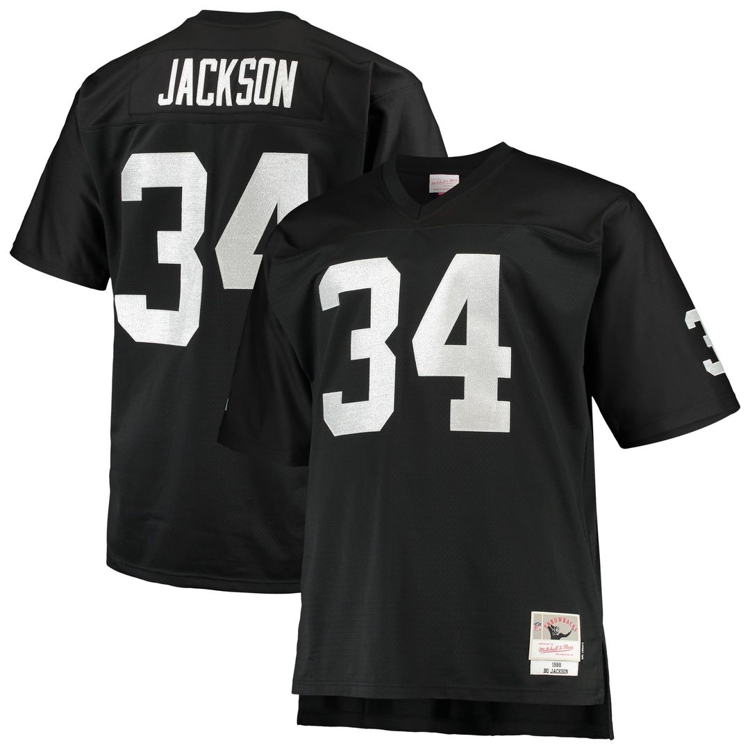 Bo Jackson Las Vegas Raiders Big & Tall 1988 Retired Player Replica Jersey - White