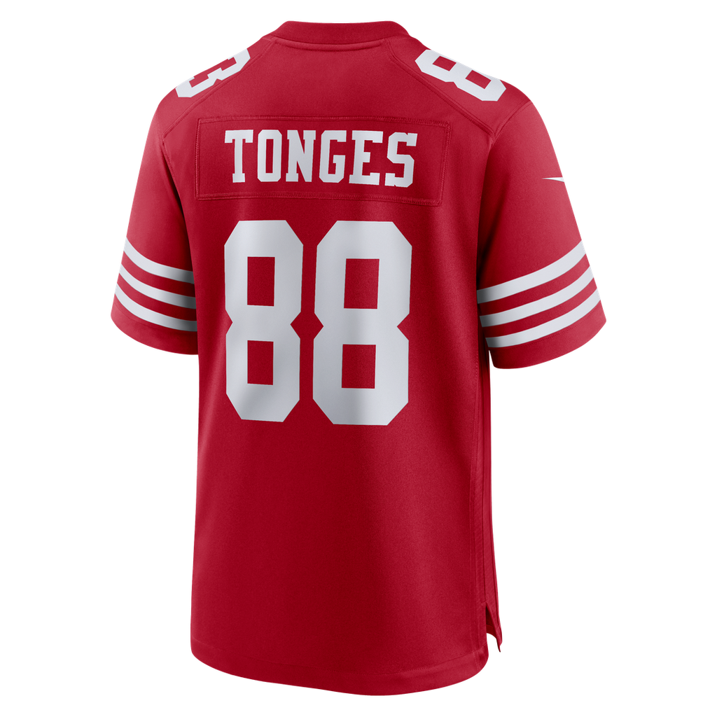 Jake Tonges San Francisco 49ers Team Game Jersey - Scarlet