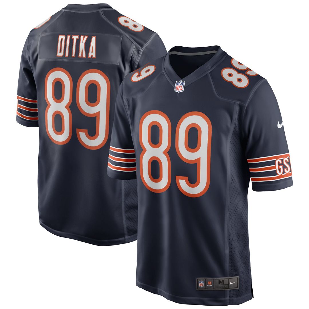 Mike Ditka Chicago Bears Retired Player Game Jersey - White