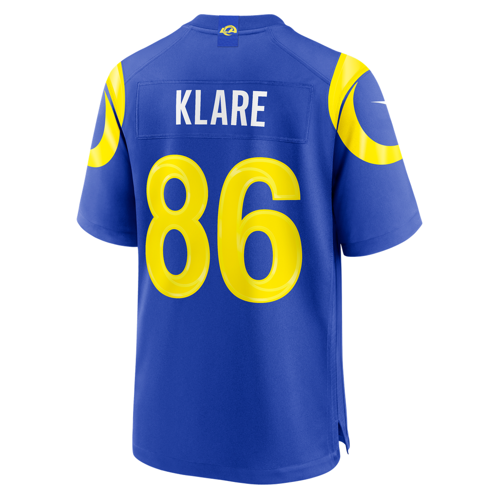 Max Klare Los Angeles Rams Team Game Jersey - Royal