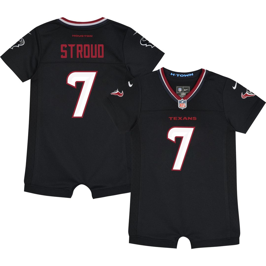 C.J. Stroud Houston Texans Newborn Romper Game Jersey - Navy